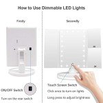 WEILY LED Lighted Tri-Fold Makeup Mirror