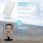 WEILY LED Lighted Tri-Fold Makeup Mirror