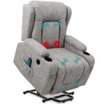 Electric Power Lift Recliner Chair with Massage - Gray