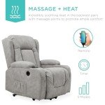 Electric Power Lift Recliner Chair with Massage - Gray