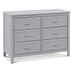 Charlie 6-Drawer Double Dresser in Grey