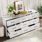 Fameill 9-Drawer Wooden Dresser with Charging Station