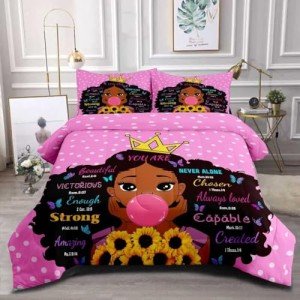 Black Girl Magic Queen Comforter Set for Teens