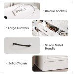 Fameill 9-Drawer Wooden Dresser with Charging Station
