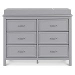 Charlie 6-Drawer Double Dresser in Grey