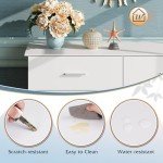 Modern White 6-Drawer Wood Dresser for Bedroom