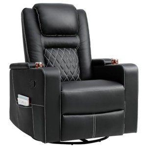 YITAHOME Swivel Rocking Recliner with Massage & Heat