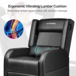 GTRACING Bluetooth Gaming Recliner Chair - Black