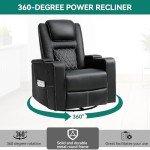 YITAHOME Swivel Rocking Recliner with Massage & Heat