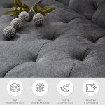 62" Mid-Century Modern Loveseat Sofa with USB Ports