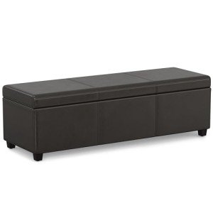 Avalon 54" Wide Contemporary Storage Ottoman Bench
