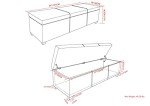 Avalon 54" Wide Contemporary Storage Ottoman Bench