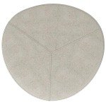 Moore 32" Contemporary Irregular Ottoman in Linen