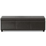 Avalon 54" Wide Contemporary Storage Ottoman Bench