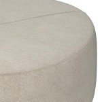 Moore 32" Contemporary Irregular Ottoman in Linen