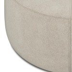 Moore 32" Contemporary Irregular Ottoman in Linen