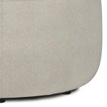 Moore 32" Contemporary Irregular Ottoman in Linen