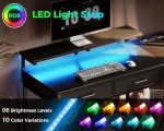L-Shaped Gaming Desk with USB Ports and Storage