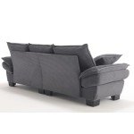 Cozy Gray Cloud Loveseat Sofa for Small Spaces
