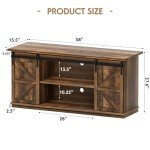 Shahoo Farmhouse Sideboard Buffet Cabinet with Barn Doors