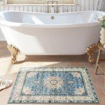 Lahome Floral Medallion Area Rug - 2x3 Blue