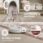 WITSHOCK 8x10 Vintage Washable Area Rug