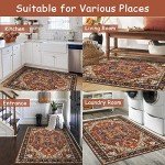 Moynesa Ultra-Thin Washable Oriental Area Rug 3x5