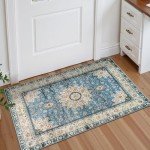 Lahome Floral Medallion Area Rug - 2x3 Blue