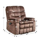Large Power Lift Recliner with Massage and Heat