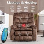 Large Power Lift Recliner with Massage and Heat