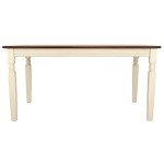 Whitesburg Cottage Dining Table for 6, Brown/White