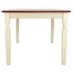 Whitesburg Cottage Dining Table for 6, Brown/White