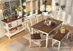 Whitesburg Cottage Dining Table for 6, Brown/White