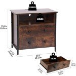 Tykacna 27" LED Night Stand with Charging Station