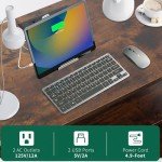 Tykacna 27" LED Night Stand with Charging Station