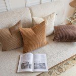Set of 4 Neutral 18x18 Inch Throw Pillows