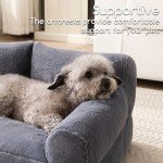 Cozy Gray Plush Pet Sofa Bed for Cats & Dogs