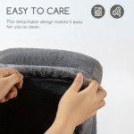 Cozy Gray Plush Pet Sofa Bed for Cats & Dogs