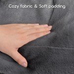 Cozy Gray Plush Pet Sofa Bed for Cats & Dogs