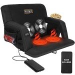 Heated Massage Reclining Stadium Seat with Power Bank