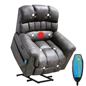 Large Power Lift Recliner with Massage & Heat