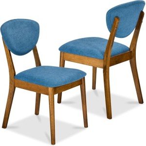 Mid-Century Modern Upholstered Dining Chairs - Set of 2
