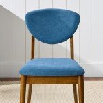 Mid-Century Modern Upholstered Dining Chairs - Set of 2