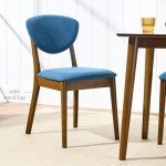 Mid-Century Modern Upholstered Dining Chairs - Set of 2