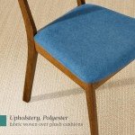 Mid-Century Modern Upholstered Dining Chairs - Set of 2
