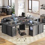 YITAHOME 60-Inch L-Shaped Corner Desk with Storage