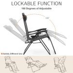 Sweetcrispy Set of 2 Portable Zero Gravity Chairs