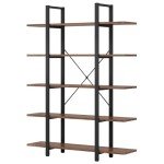 Tribesigns Vintage Industrial 5-Tier Bookshelf 72