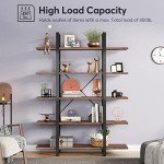 Tribesigns Vintage Industrial 5-Tier Bookshelf 72