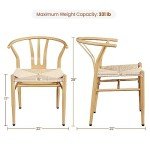 Set of 4 Mid-Century Modern Weave Dining Chairs